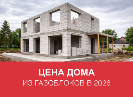 Сколько стоит дом из газоблоков в 2026 году в Москве и регионах РФ